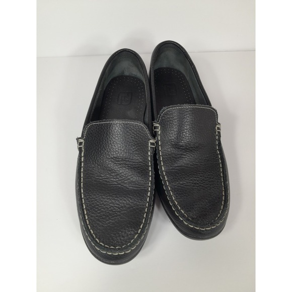 FootJoy Club Casual Black Leather Slip On Shoes Driving Loafer Men Sz 9 - Picture 5 of 13